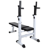 NNEVL Workout Bench with Weight Rack Barbell and Dumbbell Set 60.5kg
