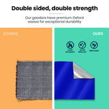 NNEMB 3x3m Ultra Compact Folding Gazebo, Walls, Carry bag, Portable Outdoor Popup Marquee for Camping Beach, Navy Blue