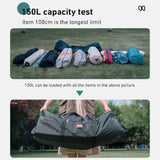 150L Folding Camping Storage Bag Waterproof Black