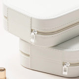 NNEDSZ Green LED Jewelry Box with Mirror - Smart Light Adjustment and Dual Power Charging for Travel and Home