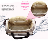 NNEDSZ Large Pink Fashionable Large-Capacity Cartoon Bear Shoulder Crossbody Mommy Bag - Stylish and Functional Diaper Bag