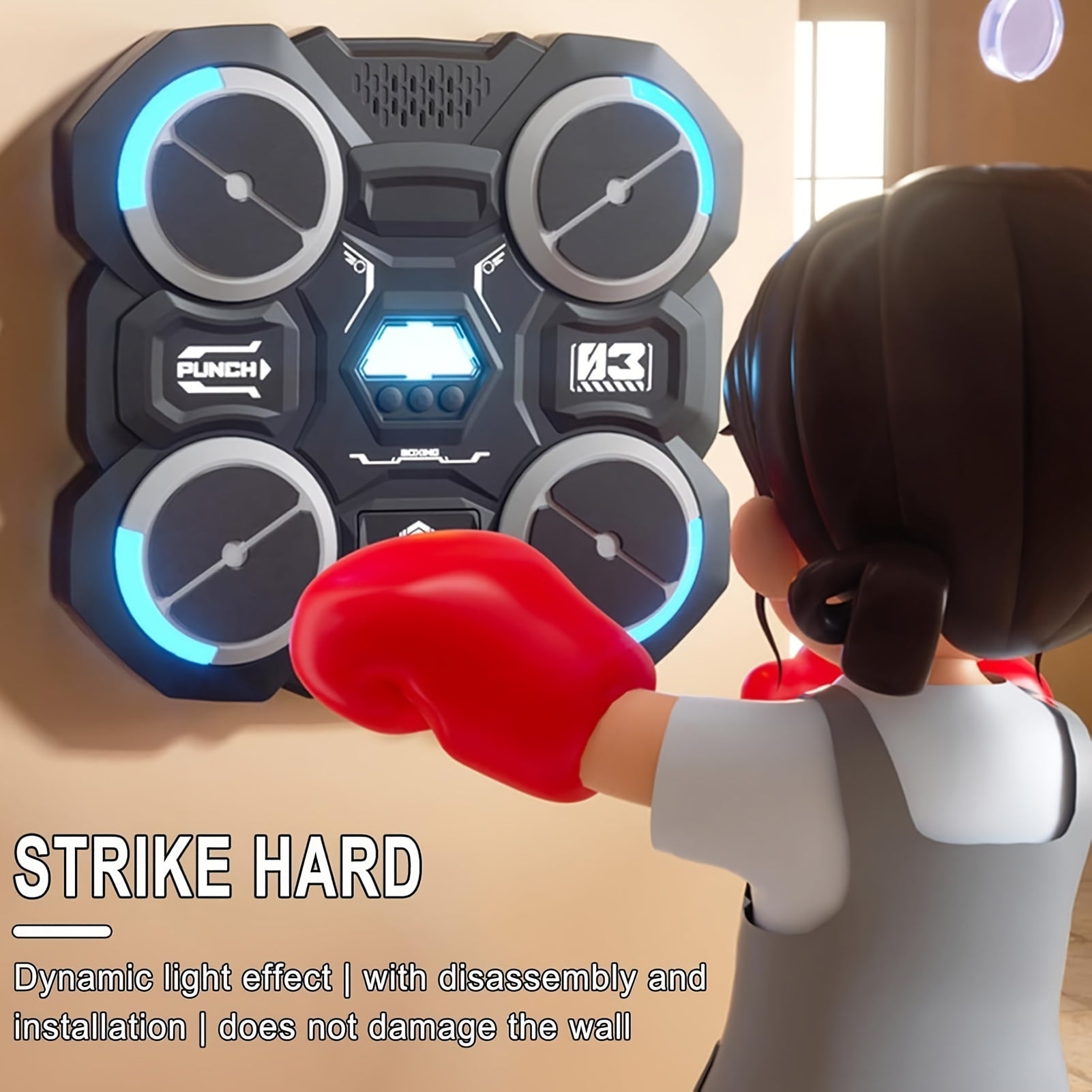 Wall-Mounted 4-Target Smart Boxing Machine Set