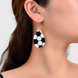 1 Pair World Cup Soccer Ball Earrings Football Sport Drop Dangling Ear Jewellery