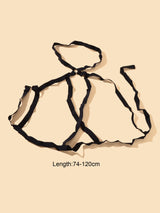 Sexy Black Ribbon Adjustable Elastic Body Chain Party Nightclub Body Accessories