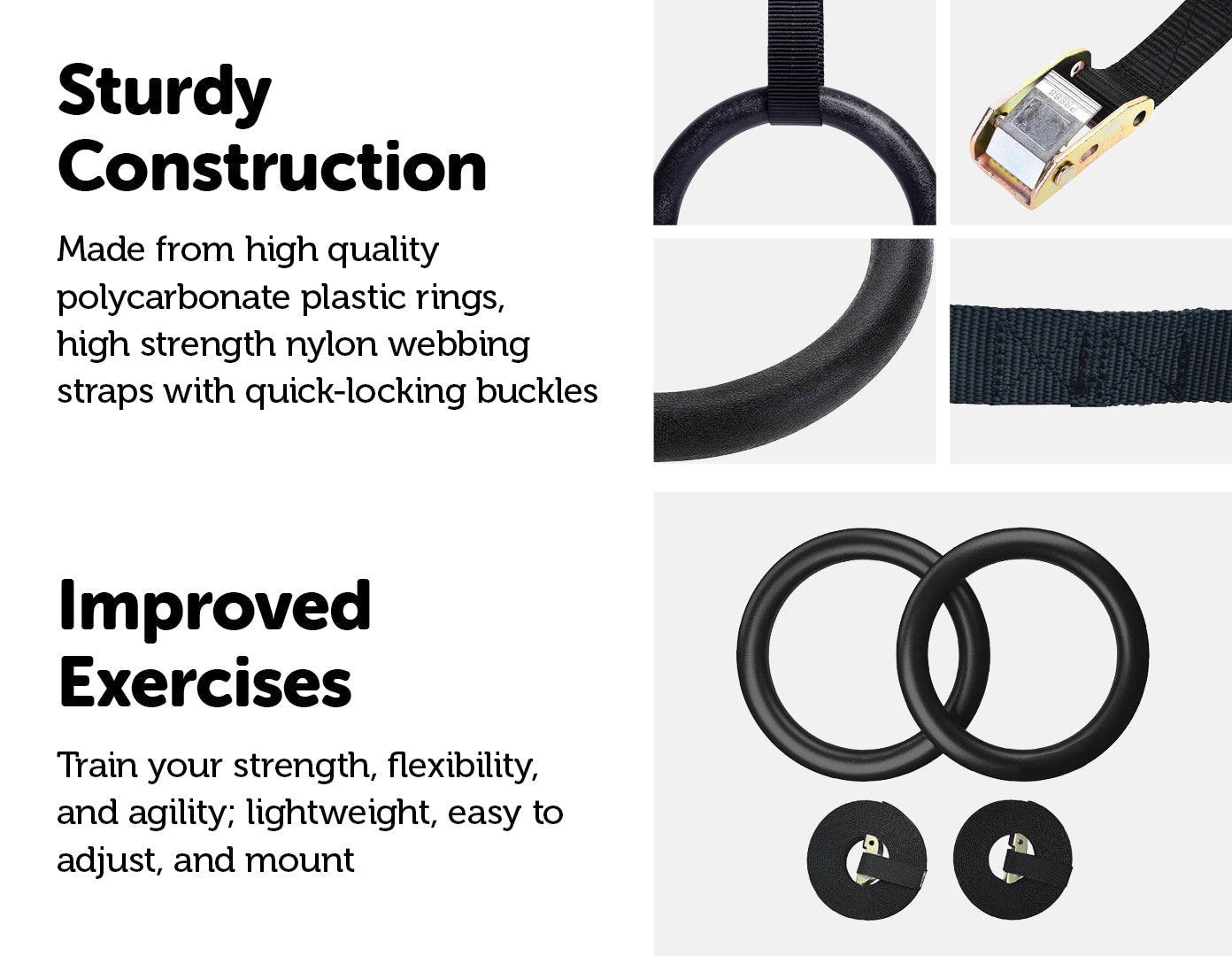 NNEDSZ Rings Hoop Gymnastic Exercise Training Fit