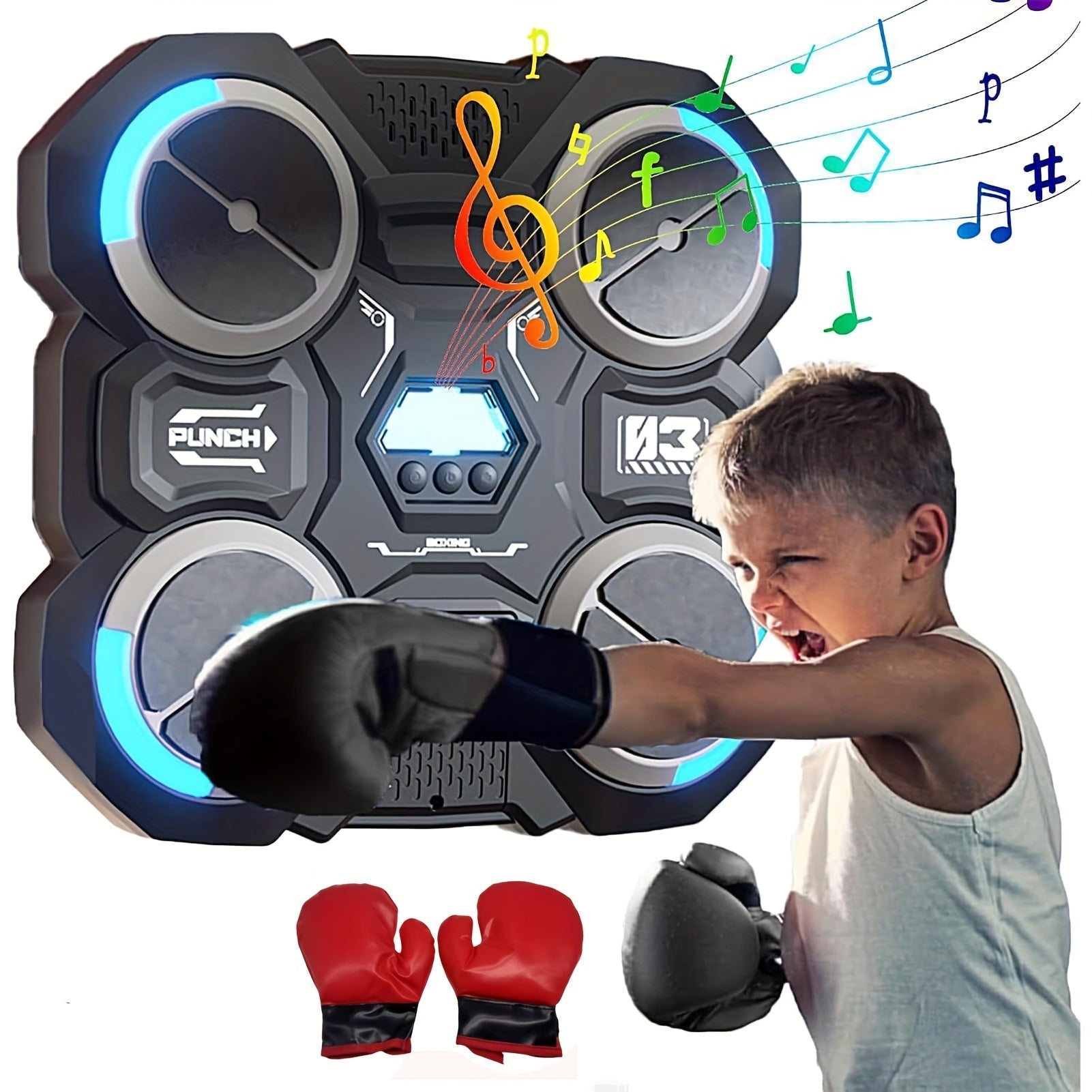 Wall-Mounted 4-Target Smart Boxing Machine Set