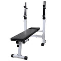 NNEVL Workout Bench with Weight Rack Barbell and Dumbbell Set 60.5kg