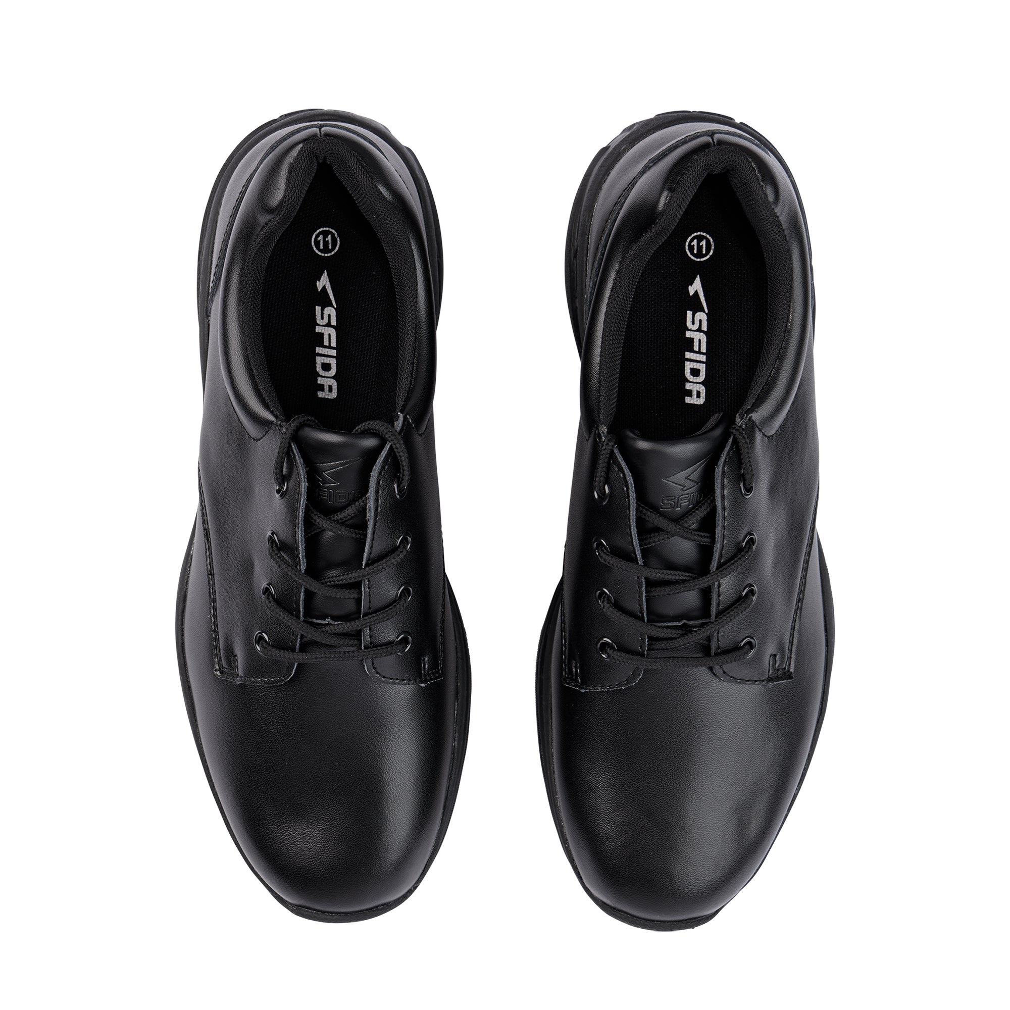 Alex Junior Leather  Lace Up School Shoe - Black