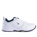 Defy Senior Leather Lace Up Cross Trainer - White Navy