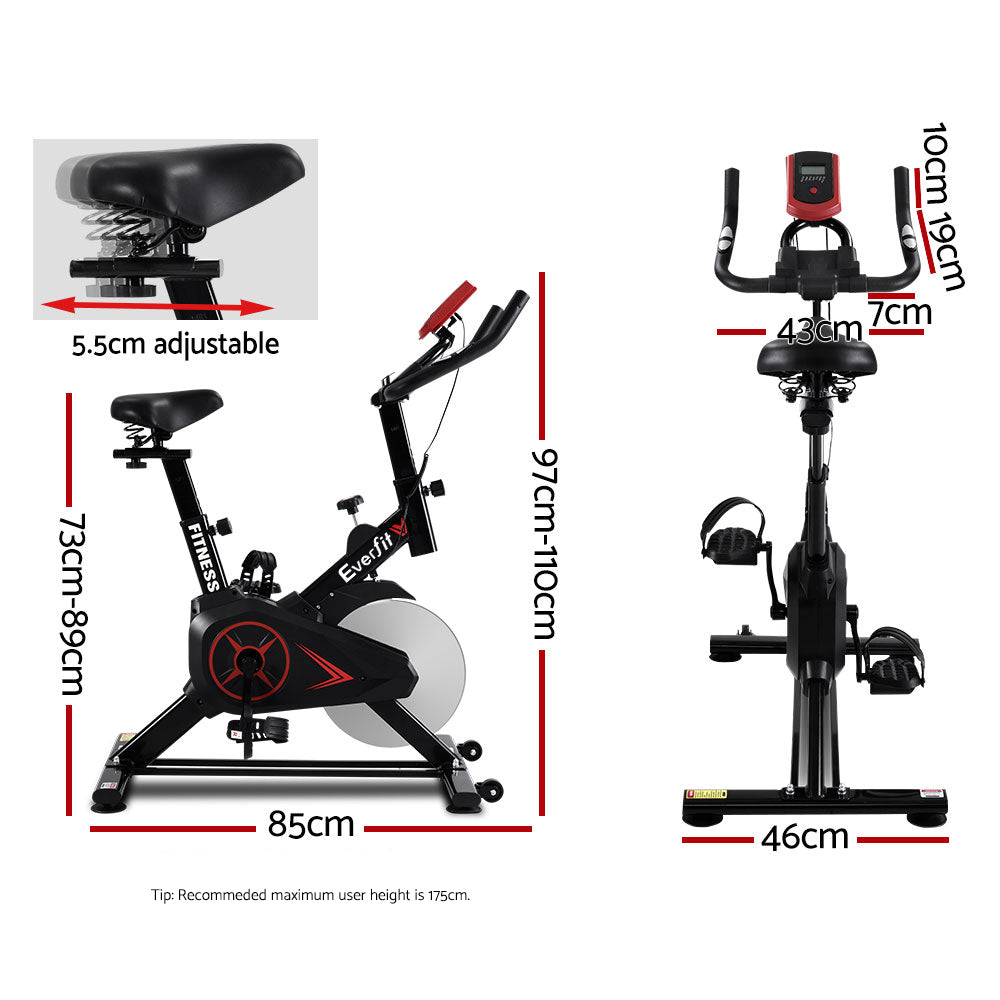 NNEDSZ Spin Bike Exercise Bike Flywheel Cycling Home Gym Fitness Adjustable