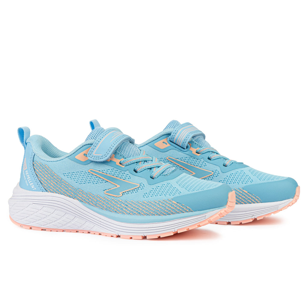 Inta Girls Runners - Light Blue/Pastel Peach V Strap