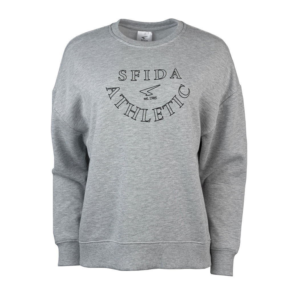 Liza - Ladies Grey Marle Crew Neck Sweat