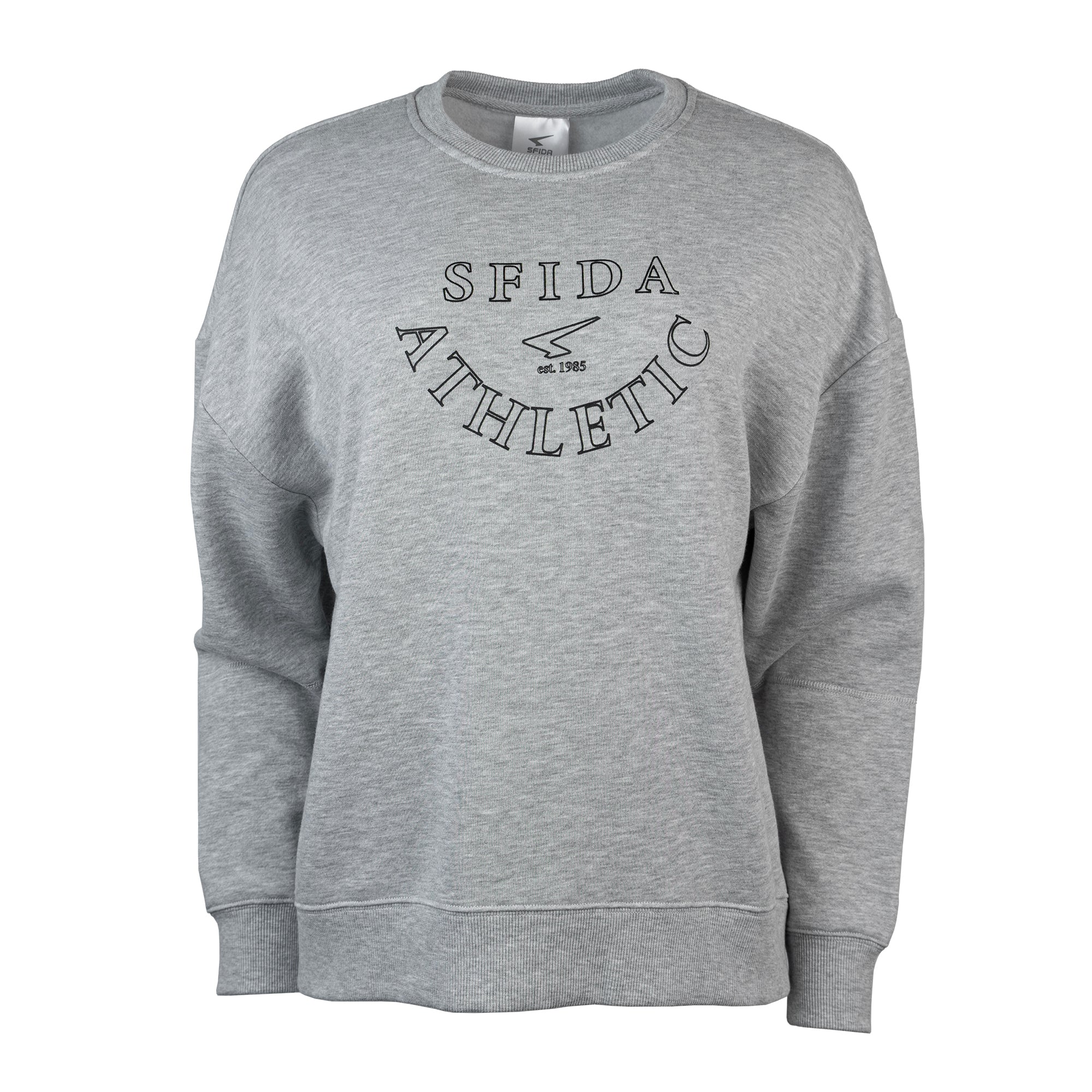 Liza - Ladies Grey Marle Crew Neck Sweat
