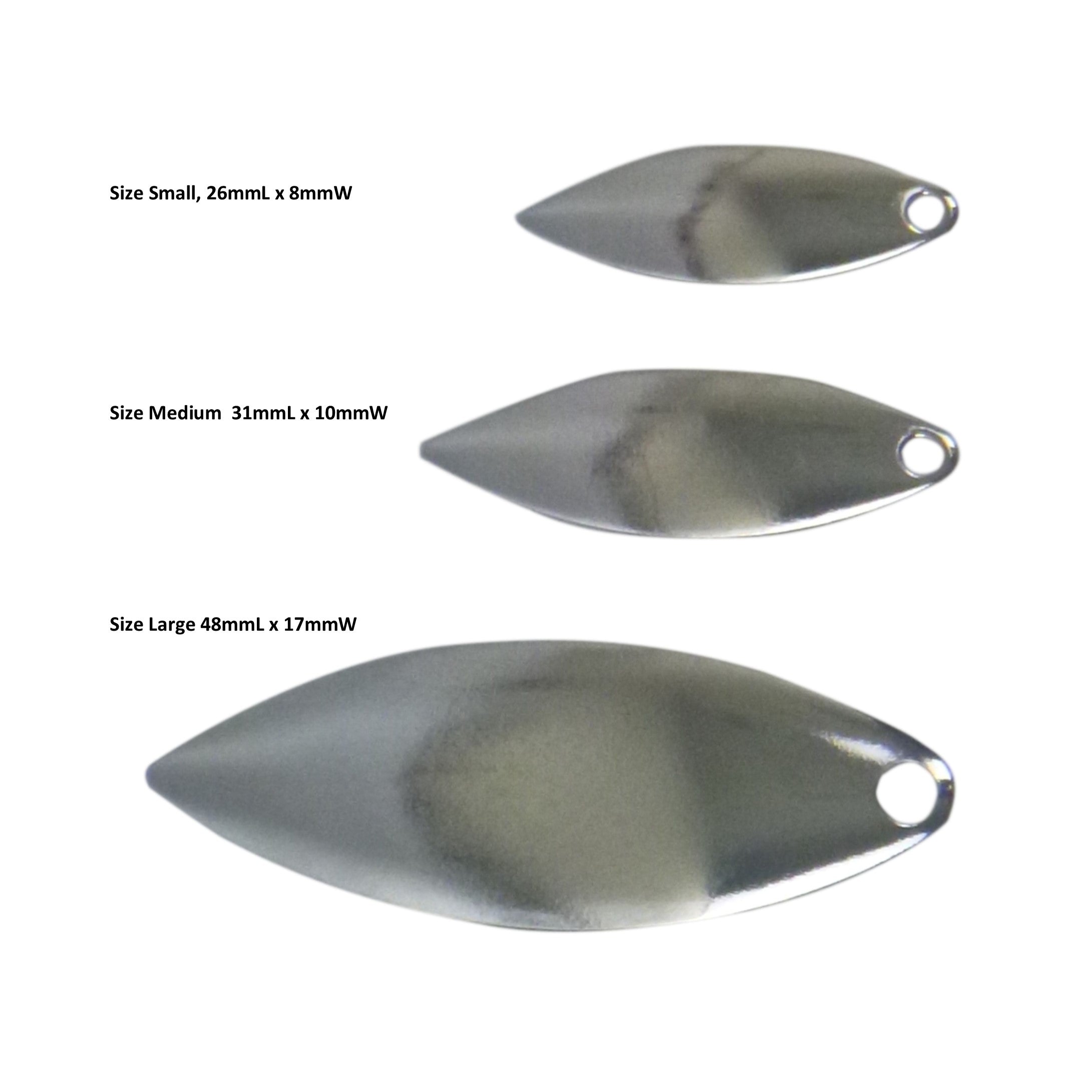 Artizan Smooth Willow Blade, Nickel, 31mmL x 10mmW, Qty 5-1