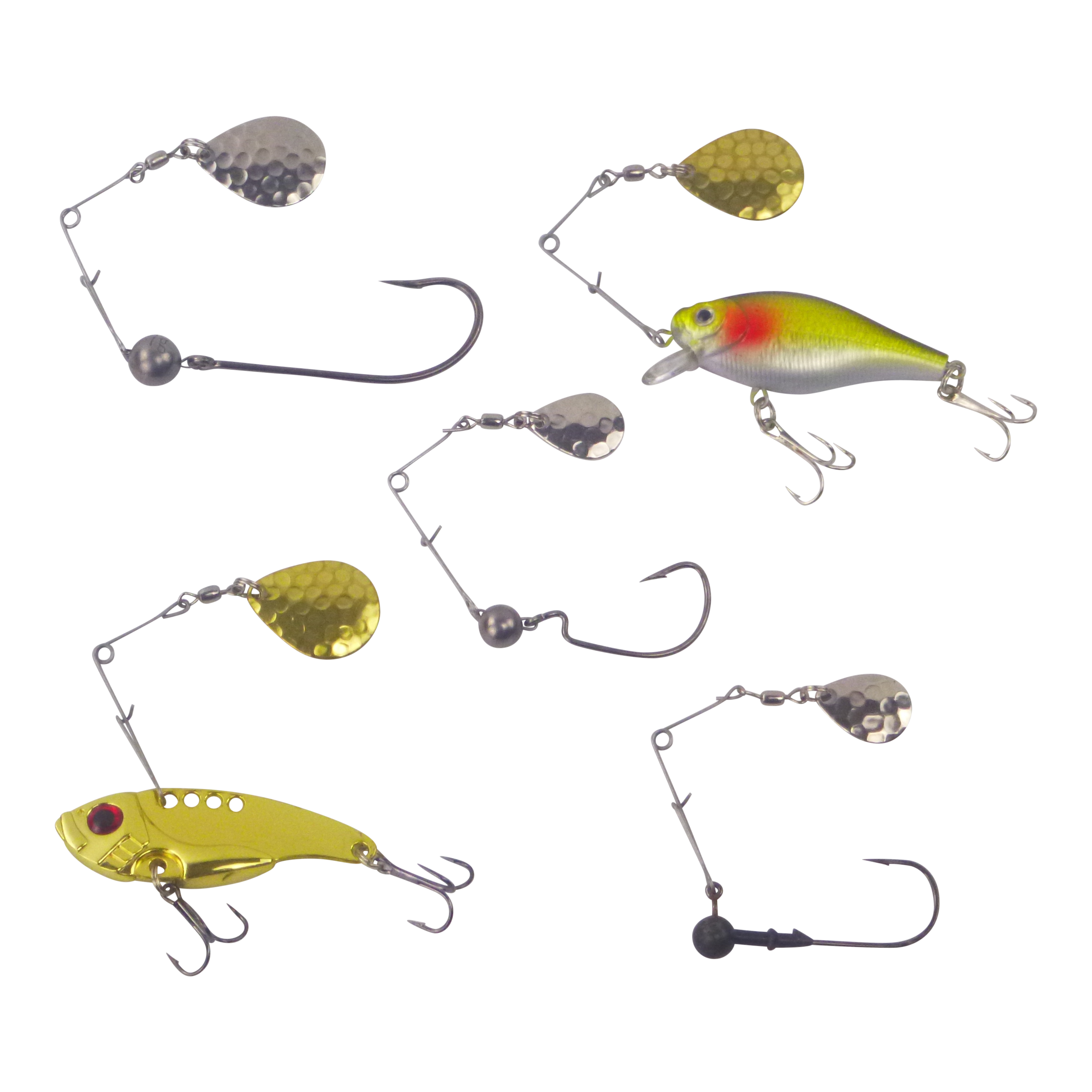 Swimerz Jig Spinner, Medium, Hammered Nickel, 5 Pack-2