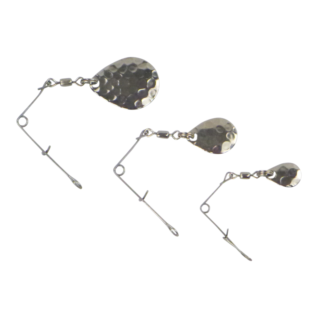 Swimerz Jig Spinner, Medium, Hammered Nickel, 5 Pack-0