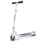 NNEMB Electric Scooter, Ages 5-11, Adjustable Height, Lithium Battery, Brushless Motor, White