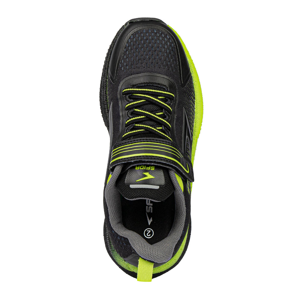 Zephyr 2.0 Boys Runners - Black/Lime V Strap