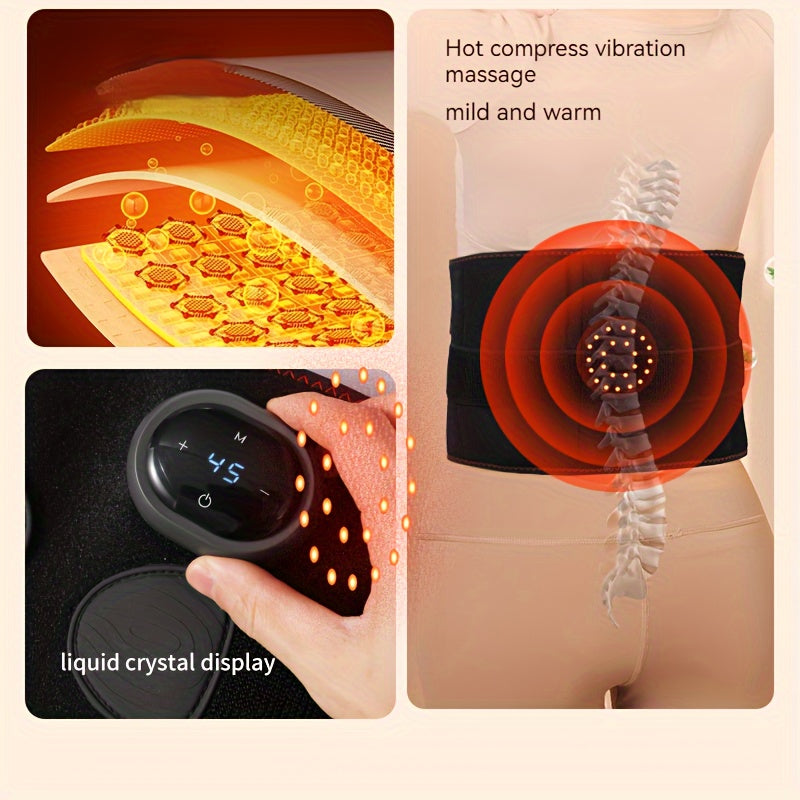 NNETM Portable USB-Rechargeable Waist & Ab Trainer with Hot Compress(Black)