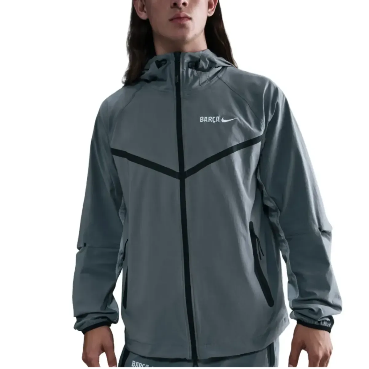 FC Barcelona grey Tech Woven presentation tracksuit 2025/26 - Nike