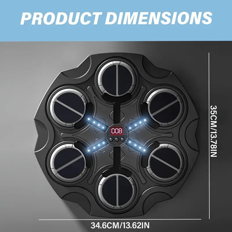 Wall-Mounted Smart Boxing Game with LED & Gloves