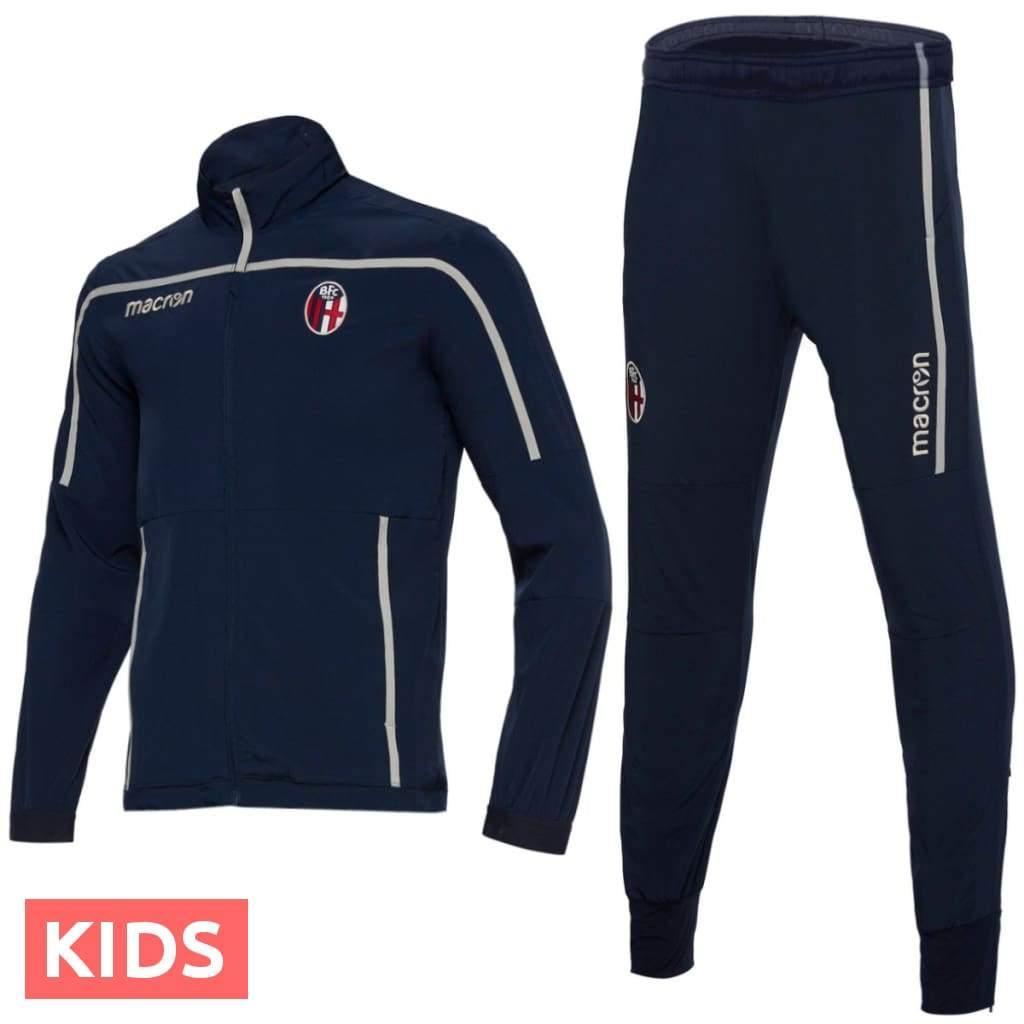 Kids - Bologna FC navy presentation soccer tracksuit 2018/19 - Macron