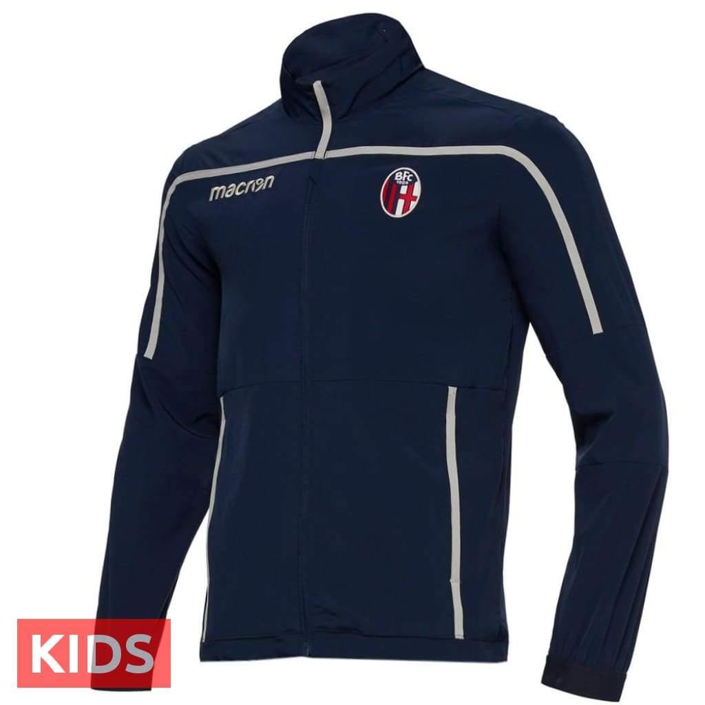 Kids - Bologna FC navy presentation soccer tracksuit 2018/19 - Macron