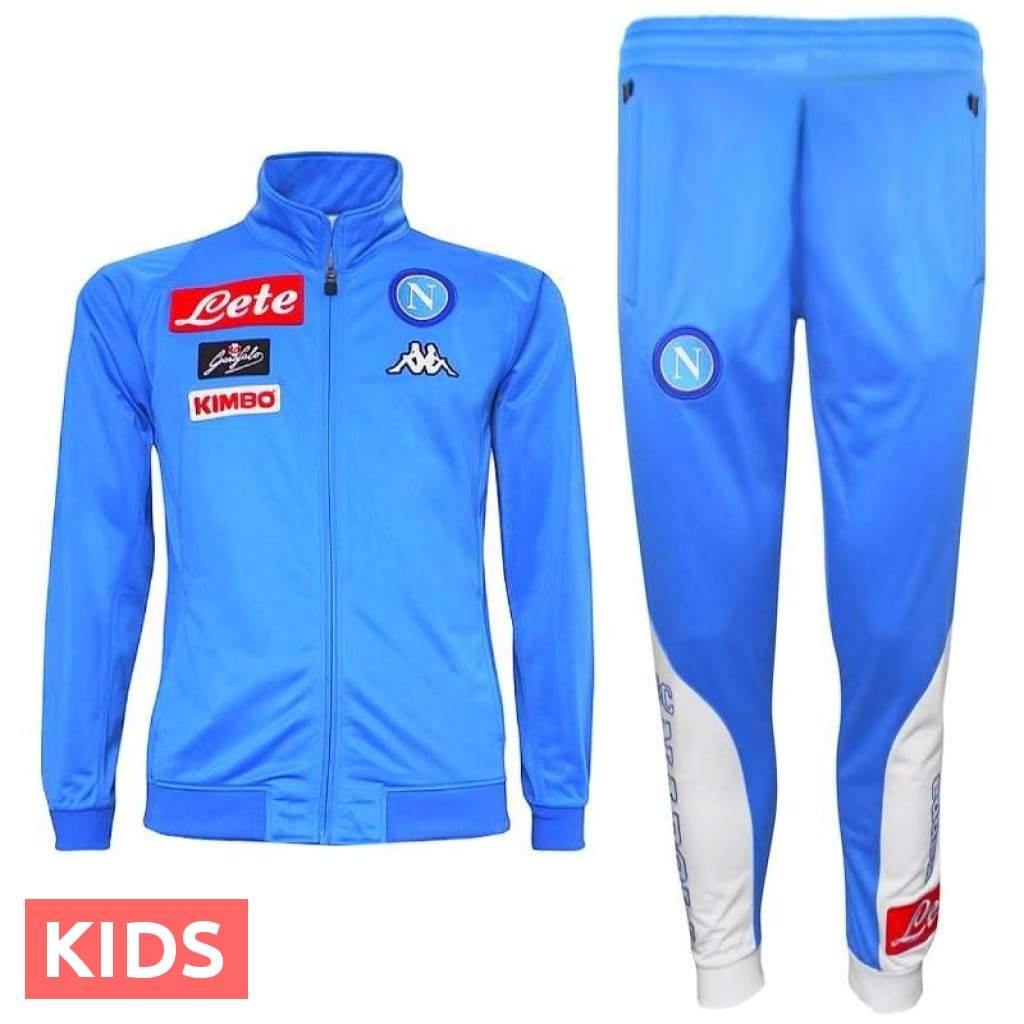 Kids - SSC Napoli light blue training Soccer Tracksuit 2016/17 - Kappa