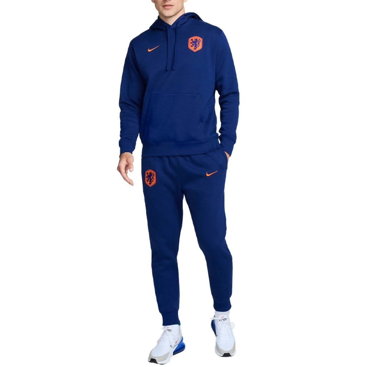 Netherlands navy blue Casual fleece presentation tracksuit 2024/25 - Nike